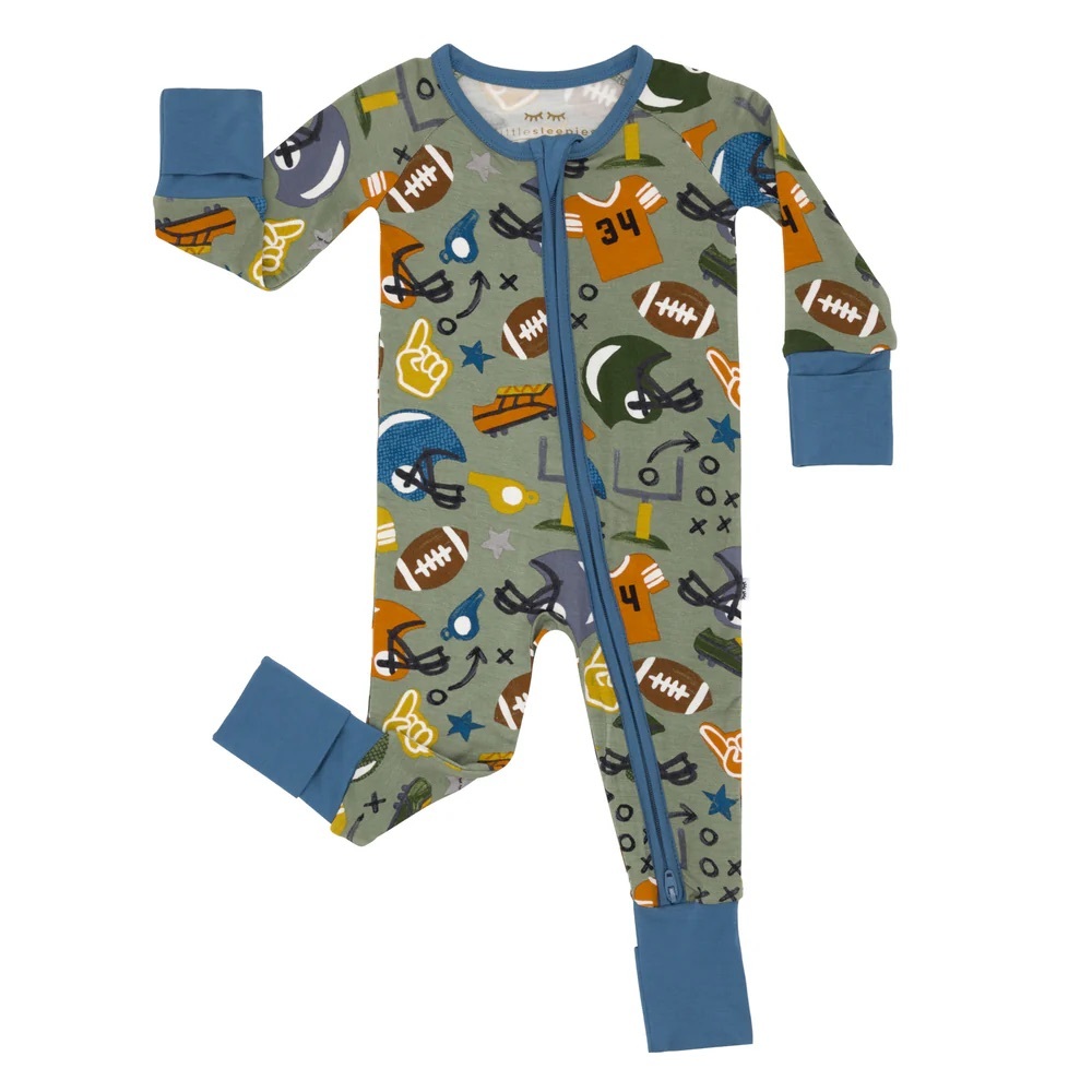 Little Sleepies “Touchdown Time” Zippy